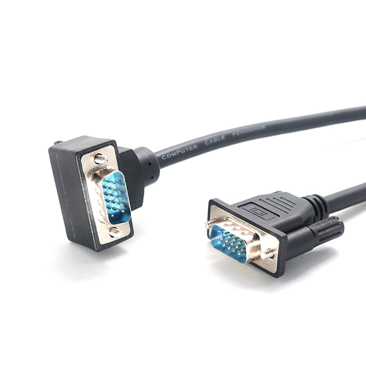 90 Degree Right Angled DB9 to Straight Male Connector VGA Cable