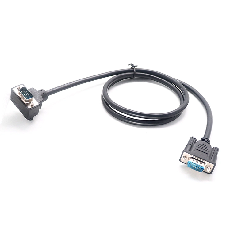 90 Degree Right Angled DB9 to Straight Male Connector VGA Cable