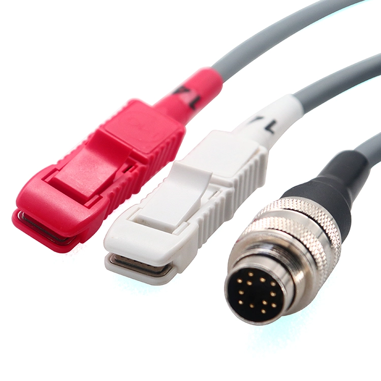 Conector DIN personalizado de 12 pines para probar el cable divisor Y del clip con tapón