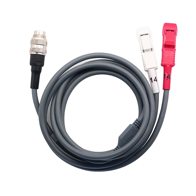 Conector DIN personalizado de 12 pines para probar el cable divisor Y del clip con tapón