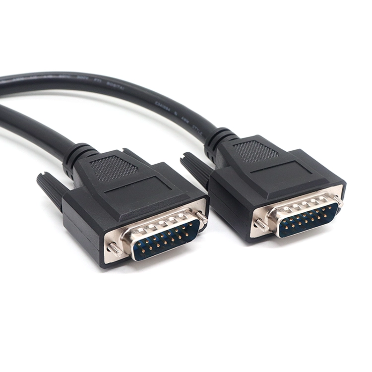 定制串行端口 RS232 DB15Pin 公连接器到 Molex 延长电缆