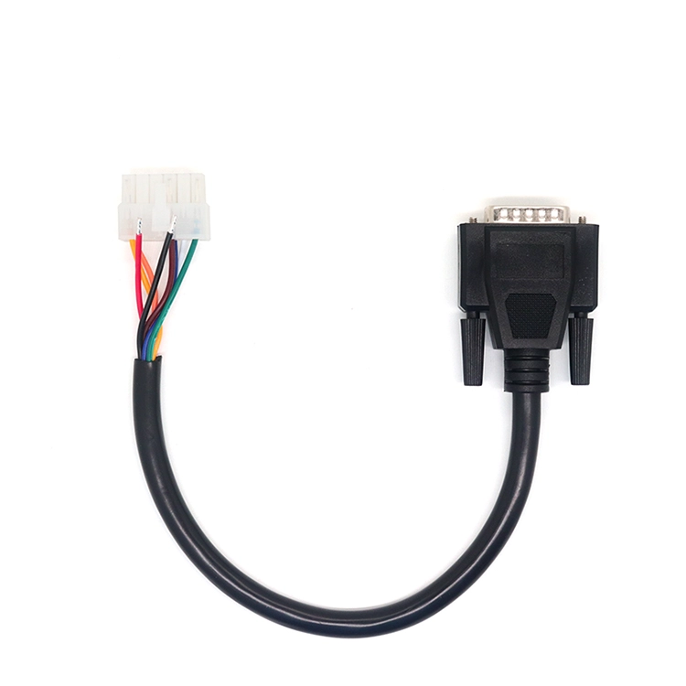 定制串行端口 RS232 DB15Pin 公连接器到 Molex 延长电缆