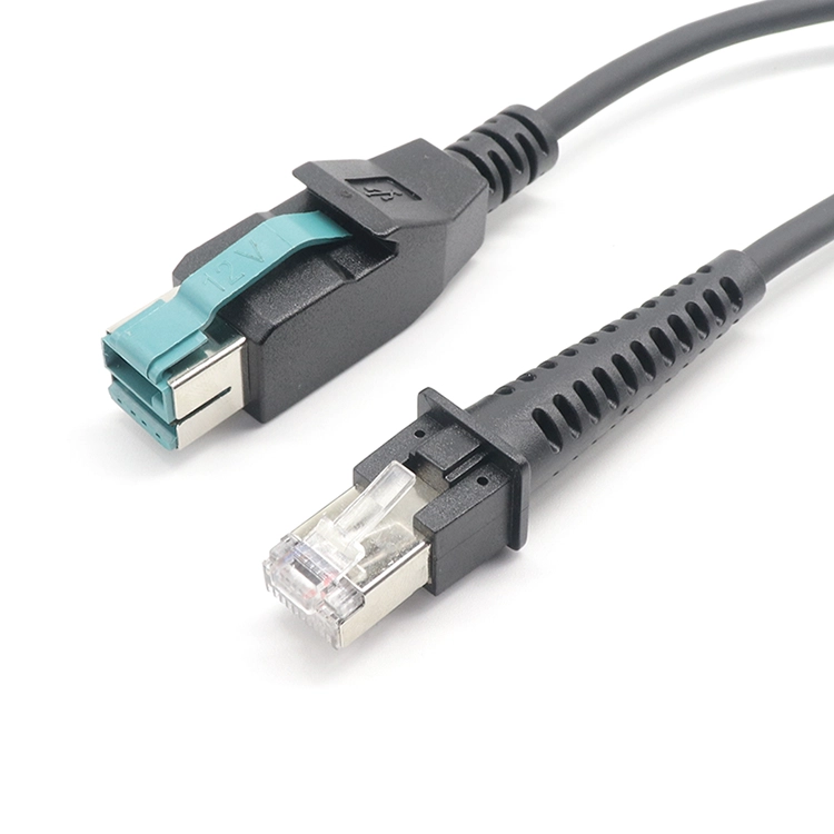 Gerades 12-V-USB-auf-10P10C-RJ50-Kabel für POS-Scanner