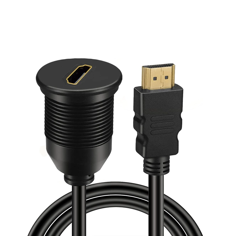 HDMI 公对母防水面板安装车载安装嵌入式延长线