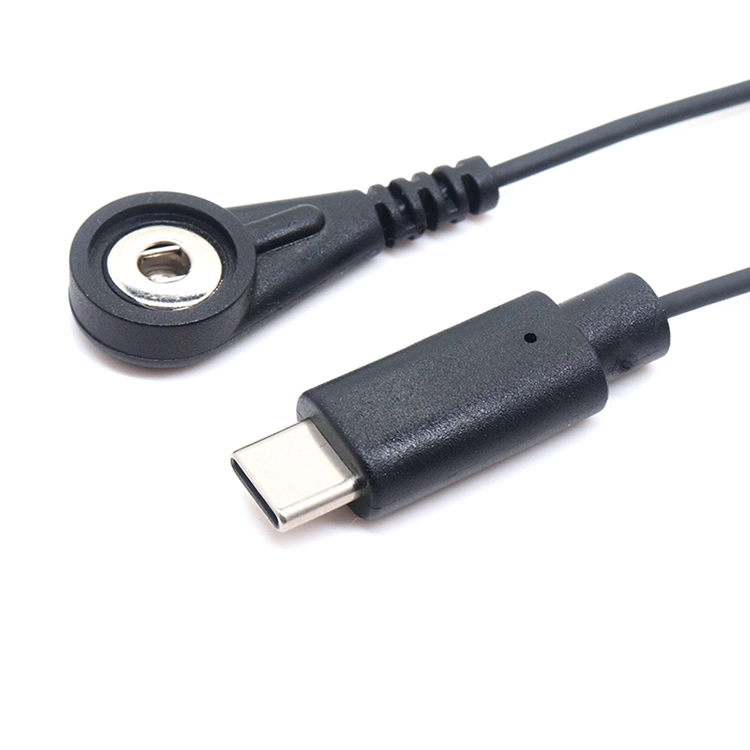 Enchufe macho USB 3.0 tipo C a cable de plomo de electrodos ECG EKG de 3,5 mm
