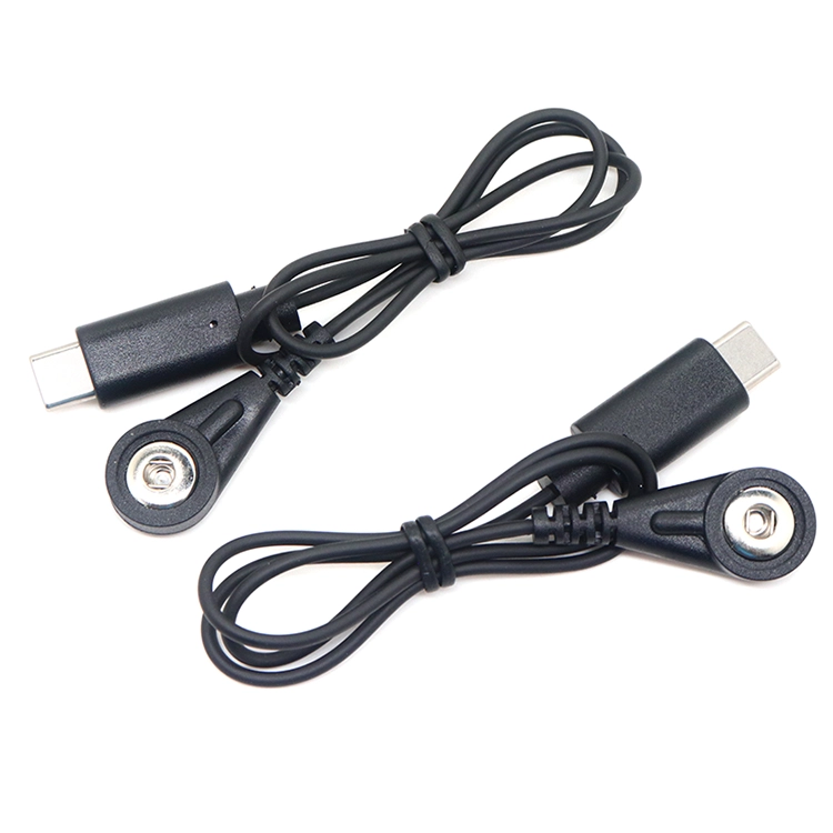Enchufe macho USB 3.0 tipo C a cable de plomo de electrodos ECG EKG de 3,5 mm