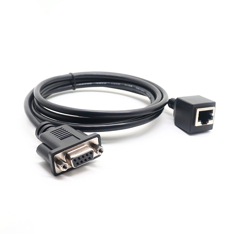 DB9 针母头转 8P8C RJ45 母头连接器控制台电缆