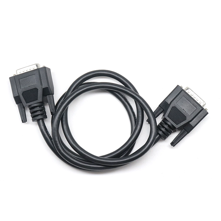 DB15-Stecker auf Stecker, serielles RS232-Verlängerungskabel mit Schraubverriegelung