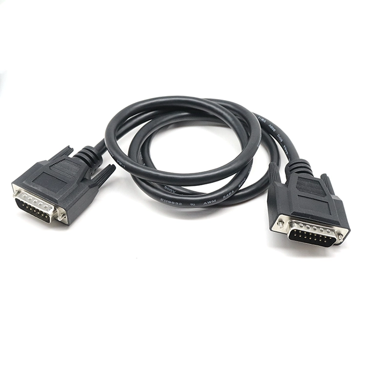 DB15-Stecker auf Stecker, serielles RS232-Verlängerungskabel mit Schraubverriegelung