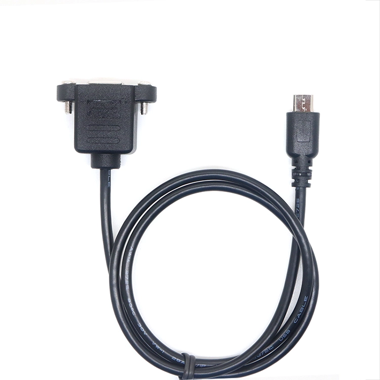 微型 USB 5 针公转 USB B 2.0 母扩展面板安装电缆带螺丝孔
