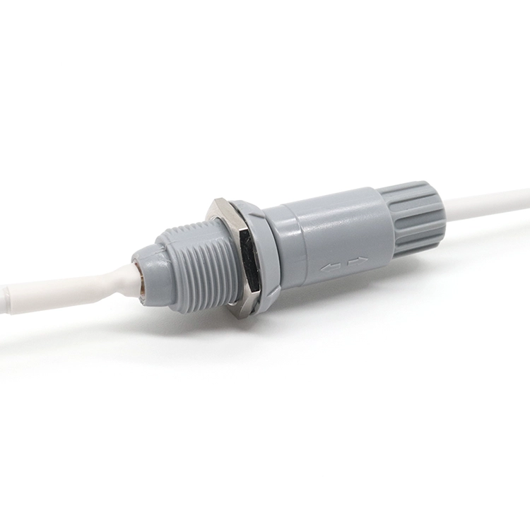 Plastic LEMO 4Pin Connector to 2.0mm Electrode Male Pin with 3 Lead Wire