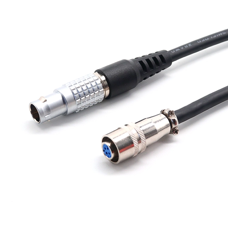 FGG 1B 8Pin Metal LEMO Connector to 6Pin Push Pull Self Locking Aviation Head Cable