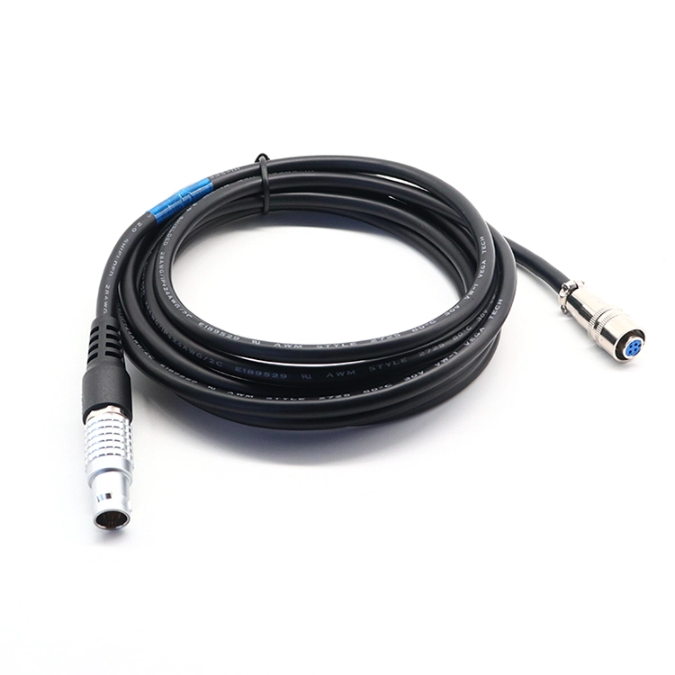 FGG 1B 8Pin Metal LEMO Connector to 6Pin Push Pull Self Locking Aviation Head Cable