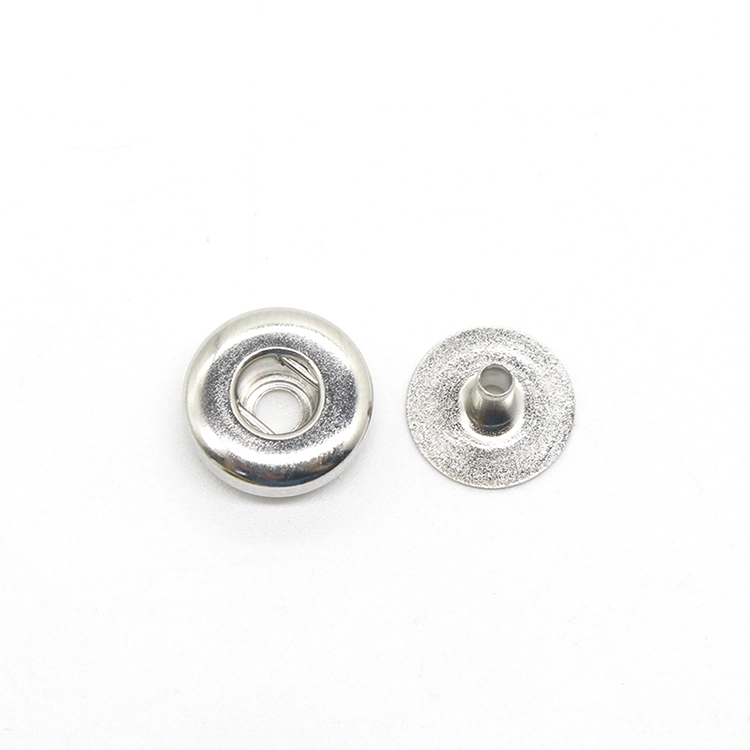 China Fechos de botão de mola de latão redondo de 4,0 mm com duas peças para couro fabricante