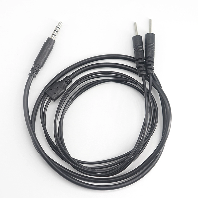 3.5mm Jack to Dual 2.0mm Pin Electrode Connection Lead Wire Cable