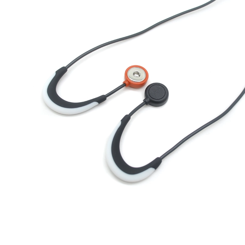 Dwubiegunowy męski kabel audio 3,5 mm Kolczyk silikonowy do żeńskiego kabla elektrodowego 4,0 Snap Tens do przesyłania danych Zadanie urządzenia do fizjoterapii
