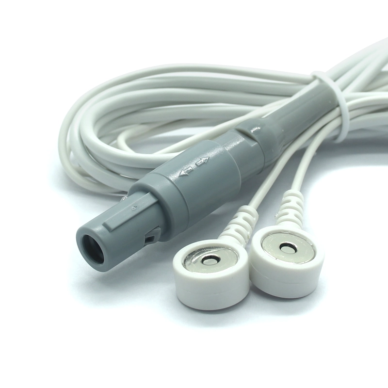 lemo redel 连接器 6pin 转磁性卡扣电极引线 6p 塑料推拉自锁插头医疗电缆