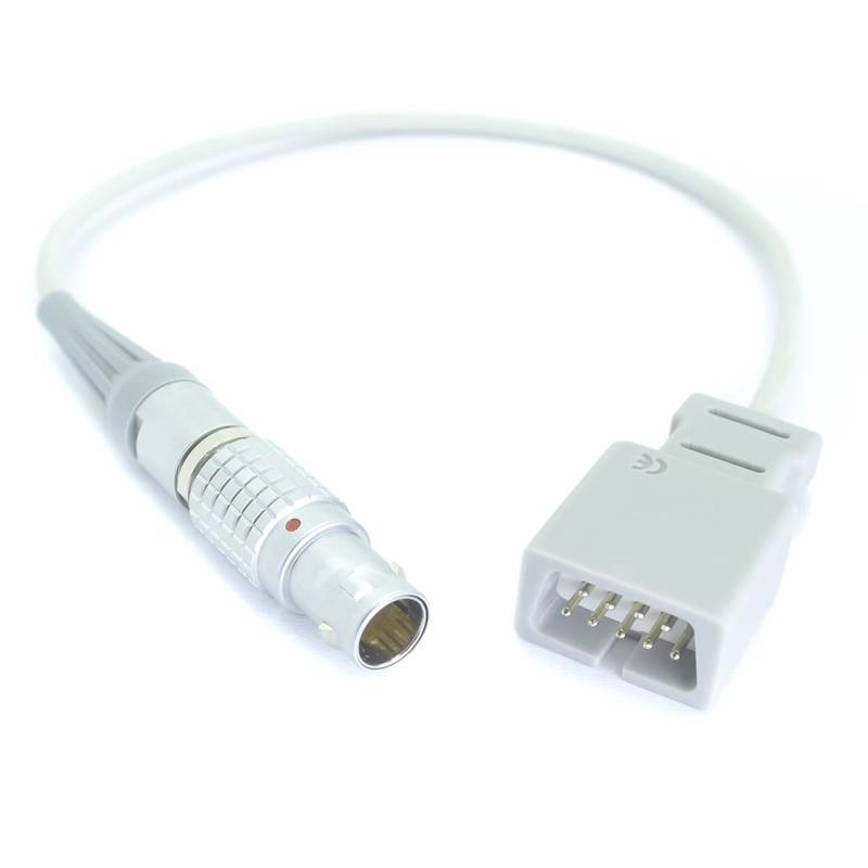Connettore Lemo in metallo autobloccante da 6 pin al monitor paziente Cavo di prolunga sensore SpO2 DB9 per ECG EMG EEG
