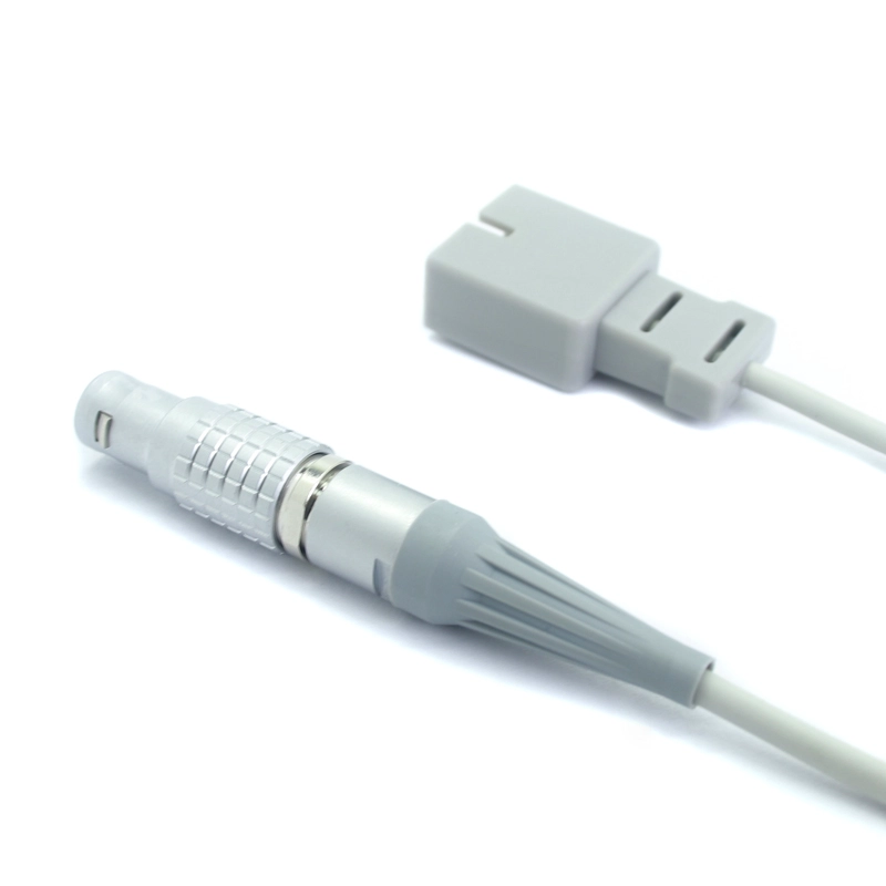 Connettore Lemo in metallo autobloccante da 6 pin al monitor paziente Cavo di prolunga sensore SpO2 DB9 per ECG EMG EEG
