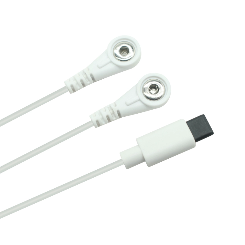 Cina Mini Din 4P to 2 lead ECG snap electrode lead wire medical cable for EMC EMS - COPY - 8a1k66 produttore