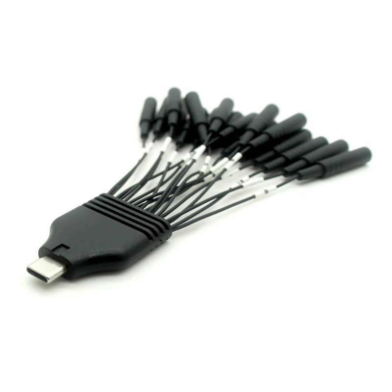 Multi Functional 18in1 USB Type C To 2.0 Electrode Pin ECG Lead Wire Cable