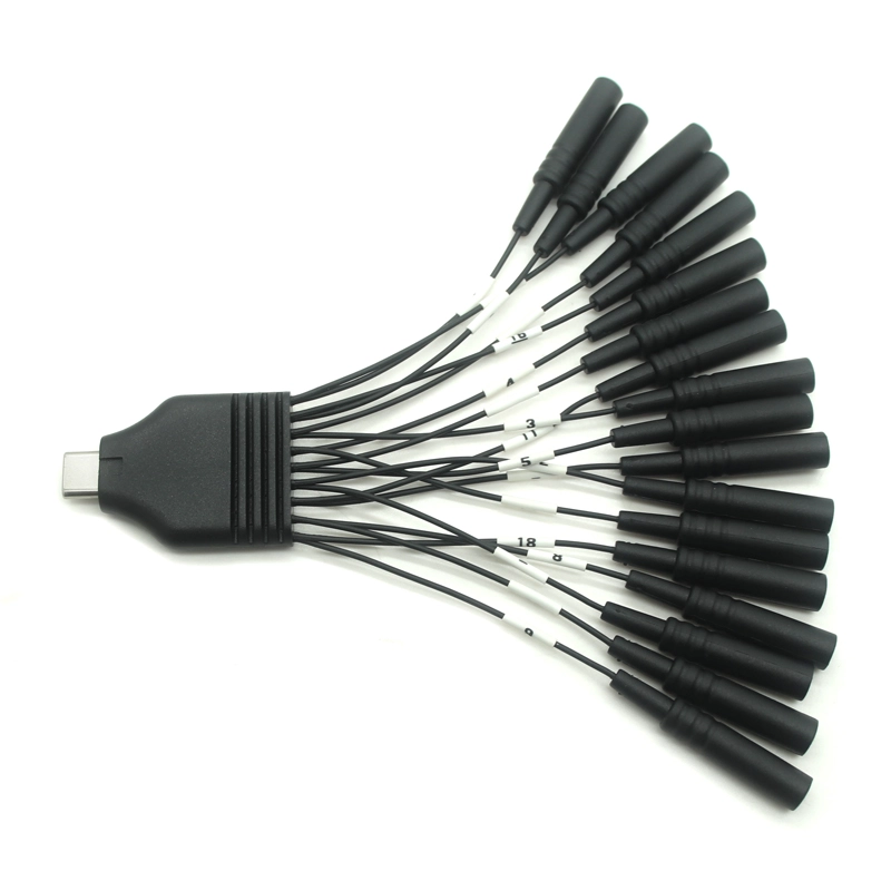 Multi Functional 18in1 USB Type C To 2.0 Electrode Pin ECG Lead Wire Cable