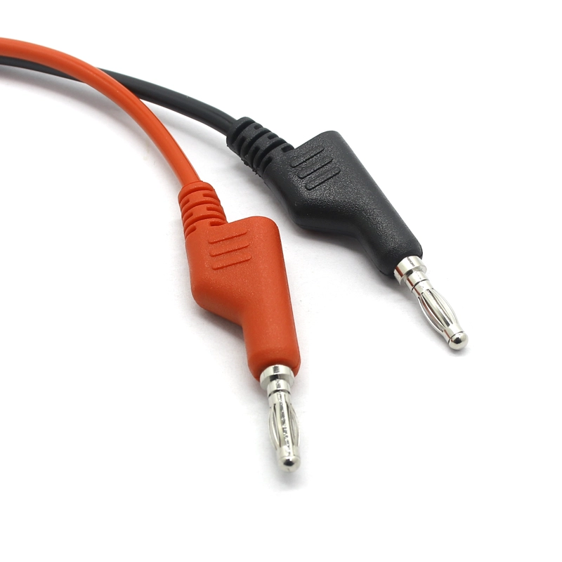 Customized 2 in 1 Stackable Banana Plugs to DC5521 Female Socket Cable for Medical Device Connectivity