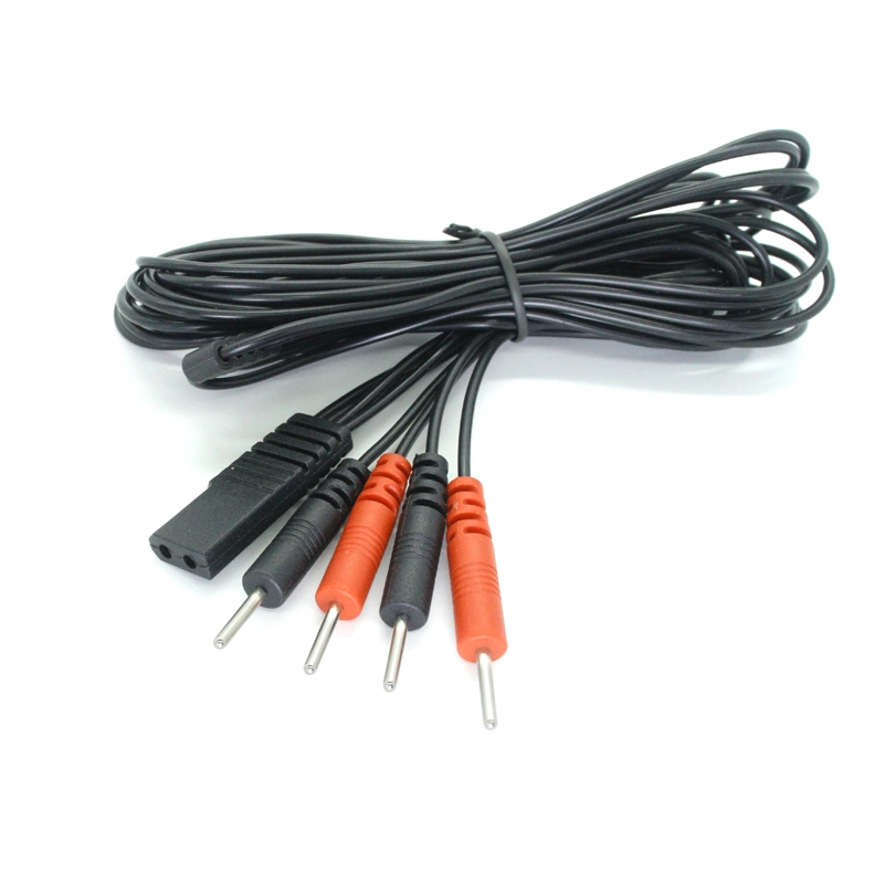 China Guangdong Professional Custom Physiotherapy Cable 2.0 Rundrohrenden zu 2.0 Elektrodenstiften mit SR -Bleidraht ISO9001/13485, FDA, CE -zertifiziert Hersteller