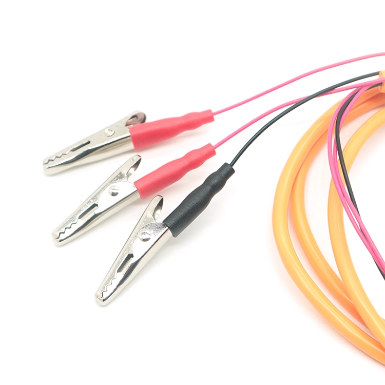 Guangdong Factory Custom 3,5 -mm -Audio -männlicher Stecker zum Alligatorclips Physiotherapie -Draht für die Therapie