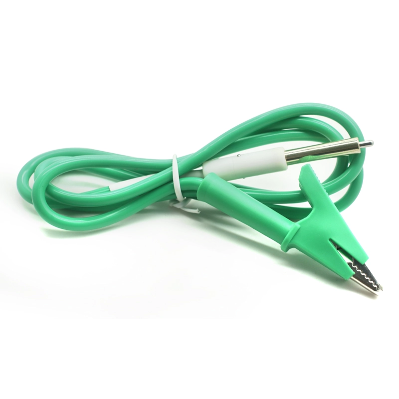 China Guangdong Factory Custom 10 mm reiner Kupfer Alligator -Clip zur Magnetsonde für Physiotherapie -Kabelbaum Hersteller