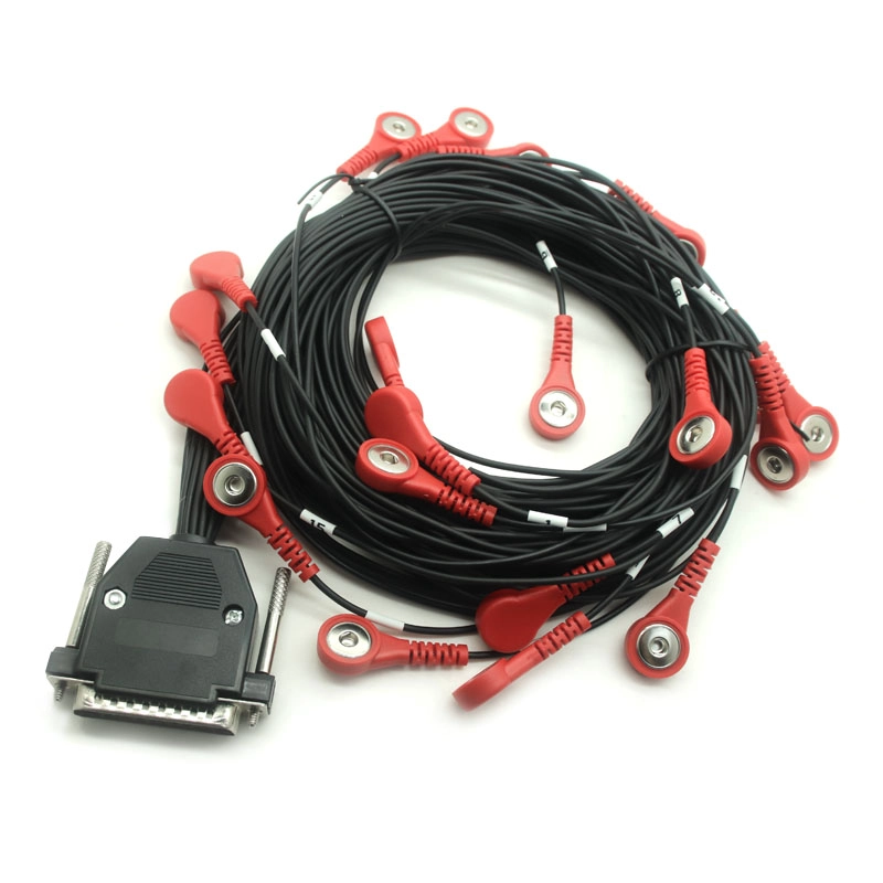 Factory Direct hoogwaardige DB25 Assembleerde mannelijke tot 4,0 mm Elektrode Vrouwelijke Snap 20 Leaddraad Splitterkabels voor fysiotherapie -apparatuur in China
