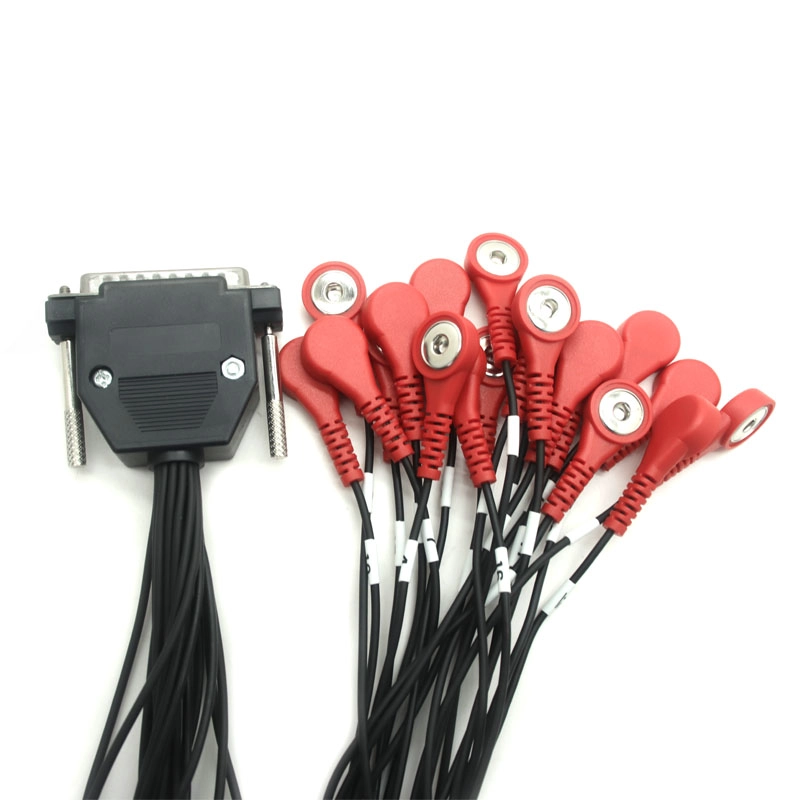 Factory Direct hoogwaardige DB25 Assembleerde mannelijke tot 4,0 mm Elektrode Vrouwelijke Snap 20 Leaddraad Splitterkabels voor fysiotherapie -apparatuur in China