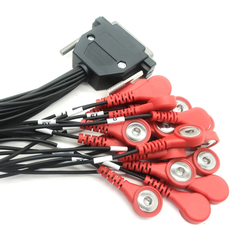 Factory Direct hoogwaardige DB25 Assembleerde mannelijke tot 4,0 mm Elektrode Vrouwelijke Snap 20 Leaddraad Splitterkabels voor fysiotherapie -apparatuur in China
