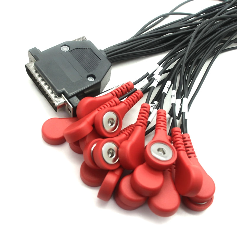 Factory Direct hoogwaardige DB25 Assembleerde mannelijke tot 4,0 mm Elektrode Vrouwelijke Snap 20 Leaddraad Splitterkabels voor fysiotherapie -apparatuur in China