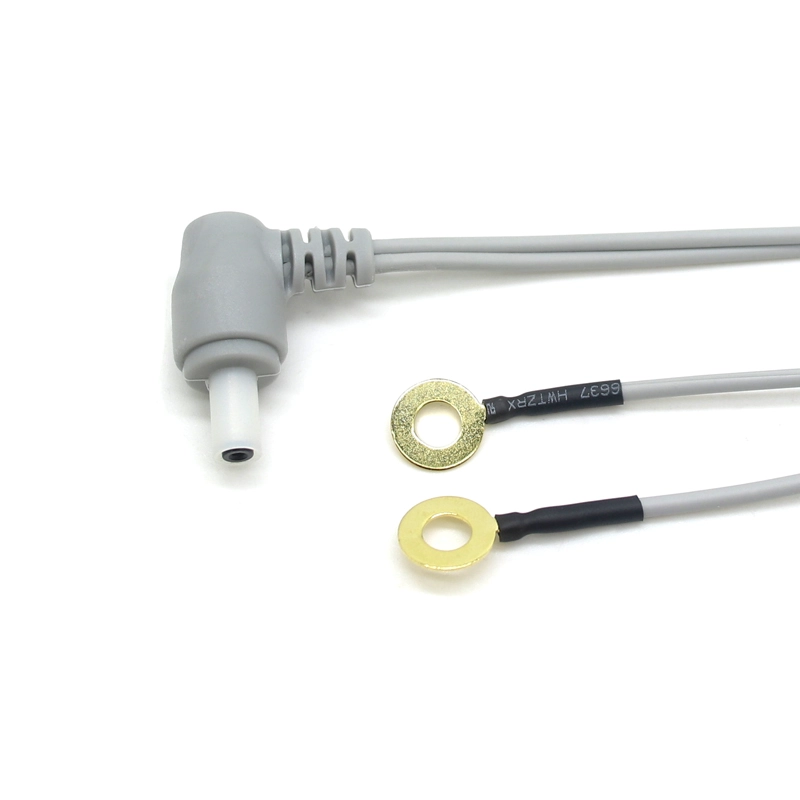 Factory Made DC3.5 Mannelijke plug 2 in 1 Ring - Einde fysiotherapie Leaddraadfabrikant ISO13485 Gecertificeerde kabelfabrikant