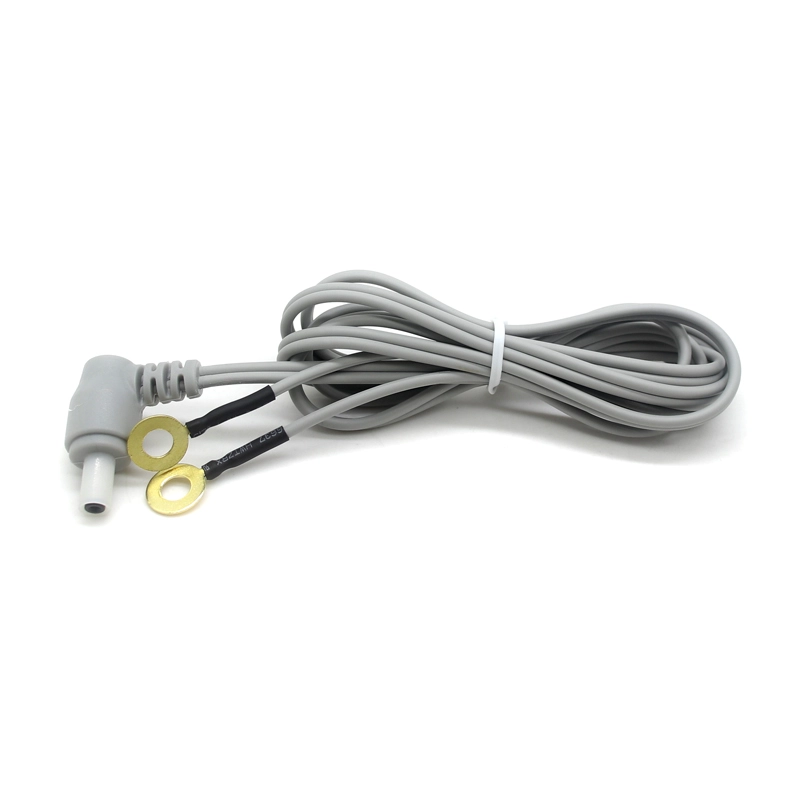 Factory Made DC3.5 Mannelijke plug 2 in 1 Ring - Einde fysiotherapie Leaddraadfabrikant ISO13485 Gecertificeerde kabelfabrikant