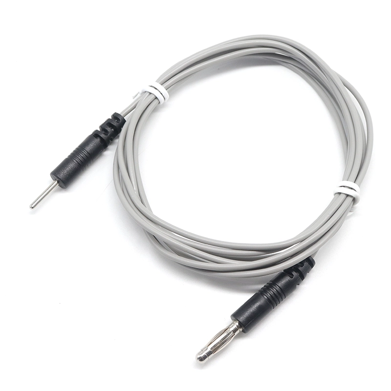 China Fabrik Customized 4,0 mm Bananenstopfen zum 2,0 -mm -Elektrodenstiftkabel | Dongguan Medical Sensor Cable Hersteller Hersteller
