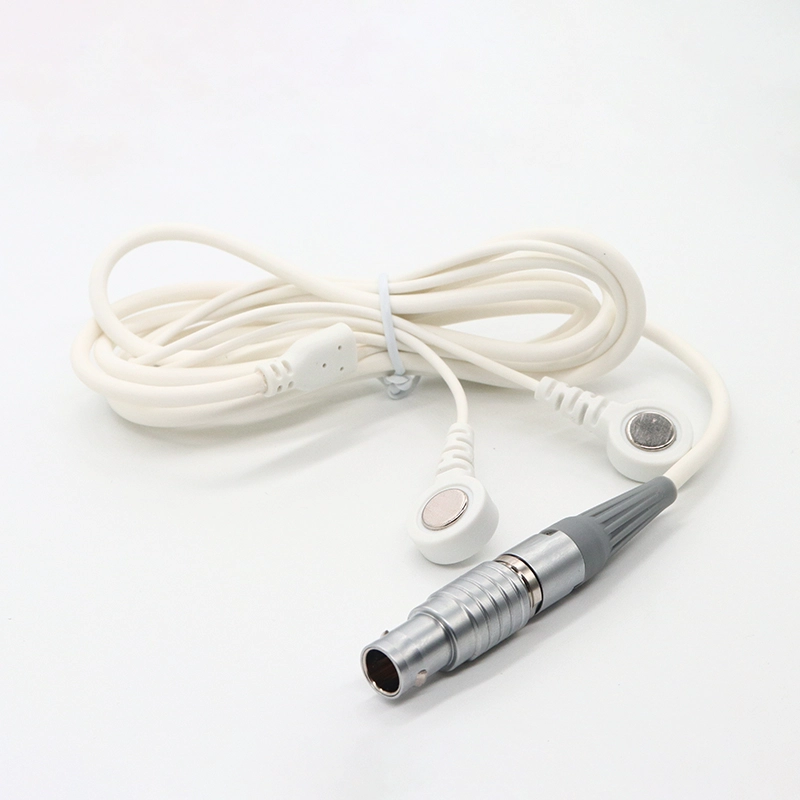 M12 M16 4 핀 수컷 커넥터 듀얼 4.0mm 마그네틱 암 스냅 리드 와이어 케이블 ECG 용 | ISO13485 제조업체 Dongguan