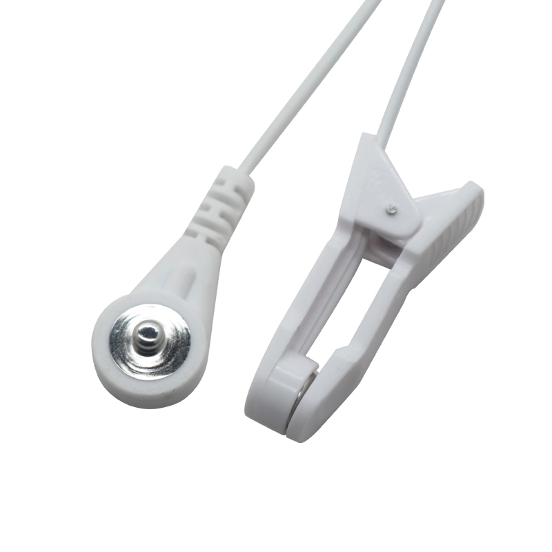 Customized 4,0 mm männlicher Schnapp -zu -Ohr -Clip -Elektrodenkabel | Dongguan Medical Cable Hersteller