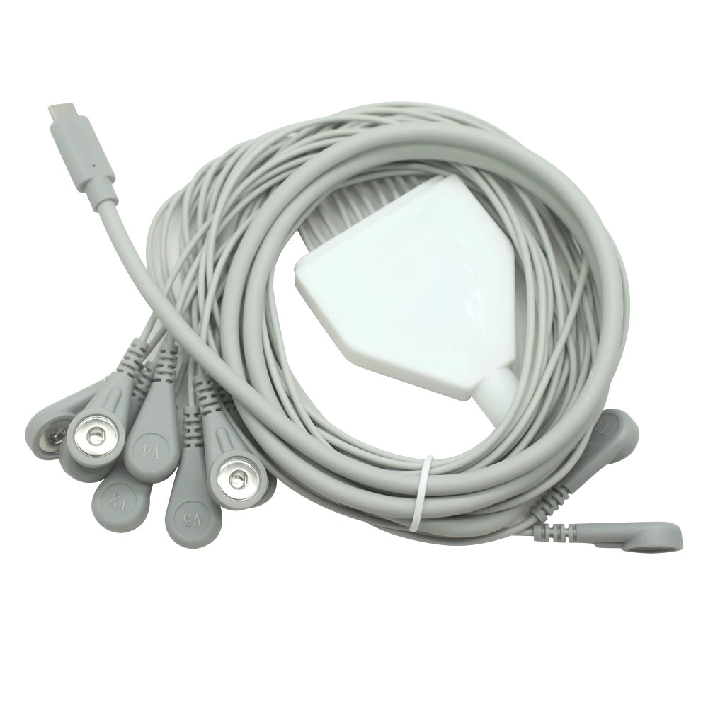 China Plugue personalizado do tipo C para SR Splitter para 10 leads Cabo de eletrodo de 4,0 mm feminino | Fabricante de cabos médicos de Dongguan fabricante