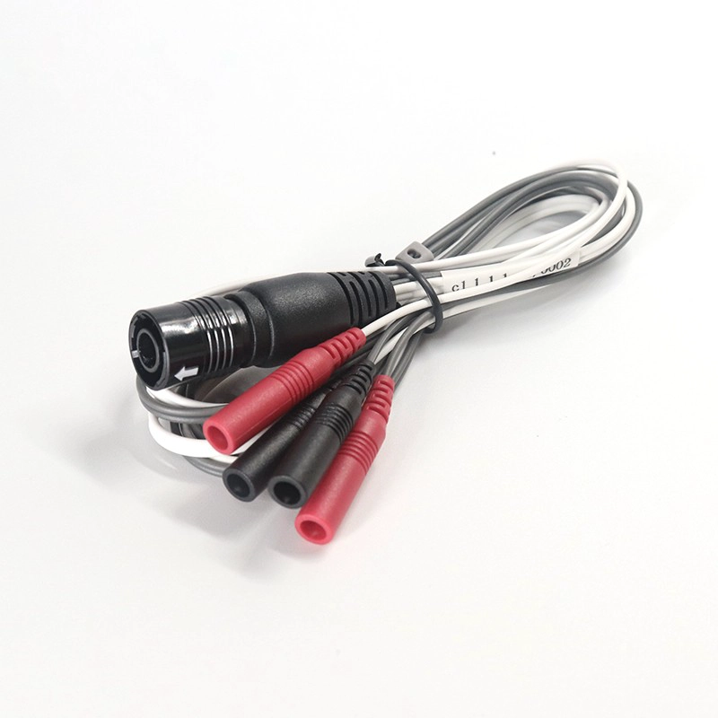 Customized Hirose Stecker auf 4 Kabel 2,0 mm Elektrodenstift mit medizinischem Kabel | Dongguan Elektrotherapie -Kabelhersteller