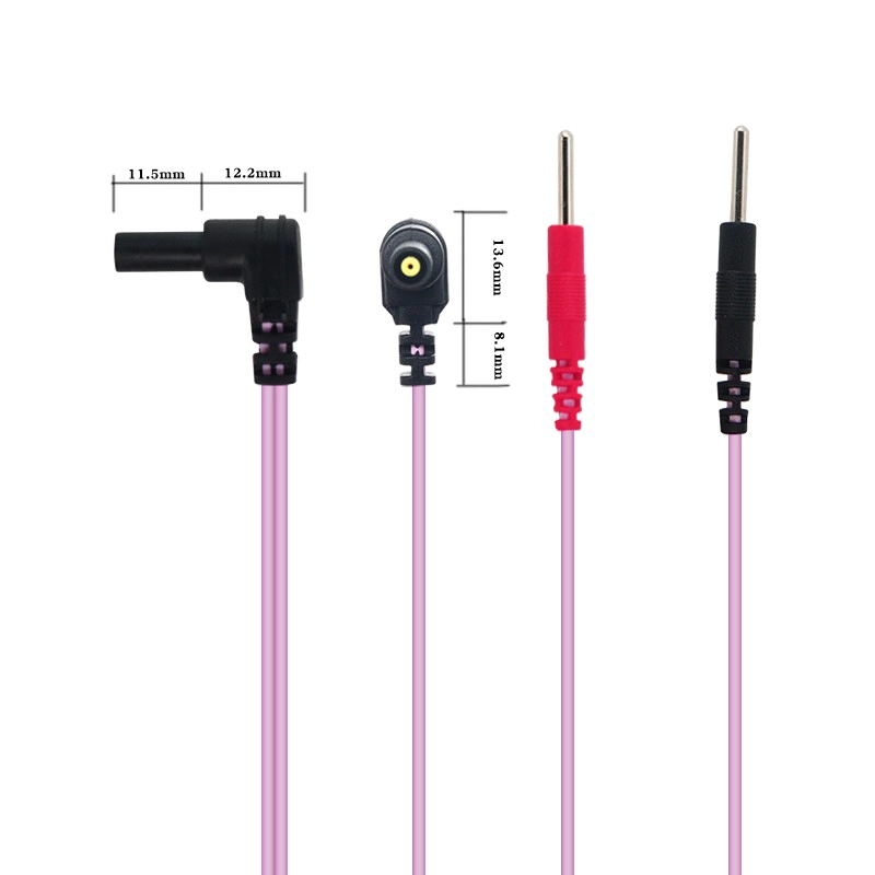Customized DC2.35mm Sicherheitsstecker zum 2,0 -mm -Elektrodenstiftkabel für TENS | Dongguan Tens EMS Bleidrahthersteller