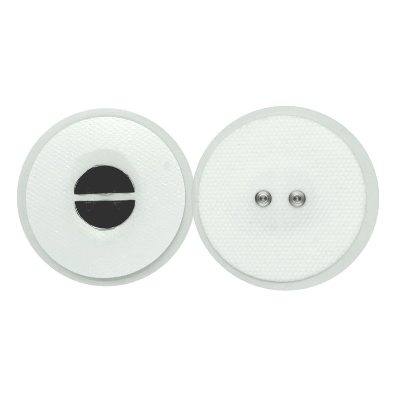 Chine Électrode conductrice double 2,5 mm 2p avec un tampon d'électrode en tissu non tissé blanc | Fabricant d'accessoires médicaux de Dongguan fabricant