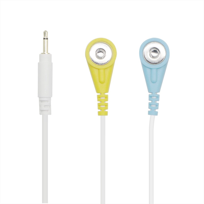 Customized Gold Plated 4.0mm Male Snap to Open End Cable for ECG TENS EMS Devices | Dongguan ISO13485 Manufacturer - COPY - 4t7ods