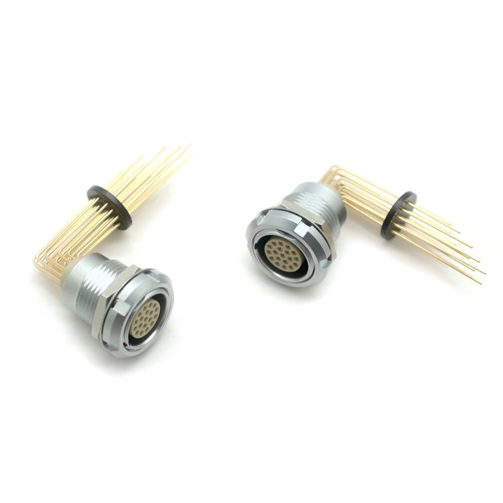 Conector de soquete fêmea 2B 19 pinos compatível com LEMOs de metal | Fabricante ISO13485 Dongguan