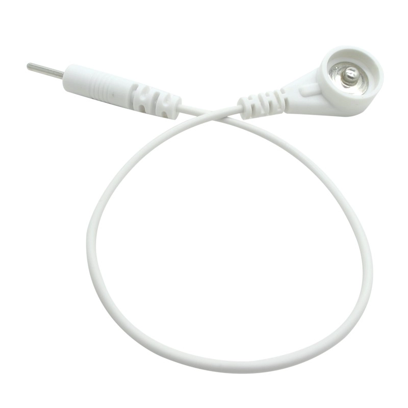 China Fio de ligação TENS de pino de eletrodo de 2,0 mm personalizado com conector de pressão macho ECG 4,0 mm | Fabricação China Dongguan fabricante