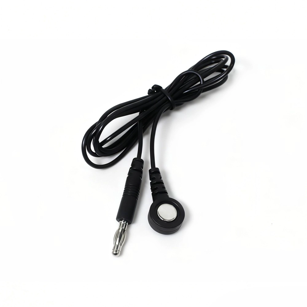 China Encaixe plano magnético personalizado de 9,0 mm para cabo de fisioterapia com plugue banana de 4,0 mm | Fabricante de Dongguan ISO13485 fabricante