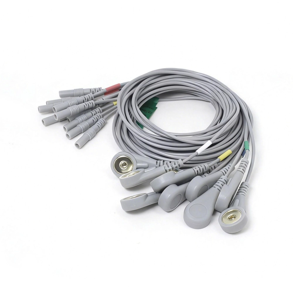 China 2,0-mm-Rohrelektrodenstift auf 4,0-mm-vergoldetes medizinisches Elektrodenkabel mit Schnappverschluss | ISO 13485 Dongguan Lieferant Hersteller