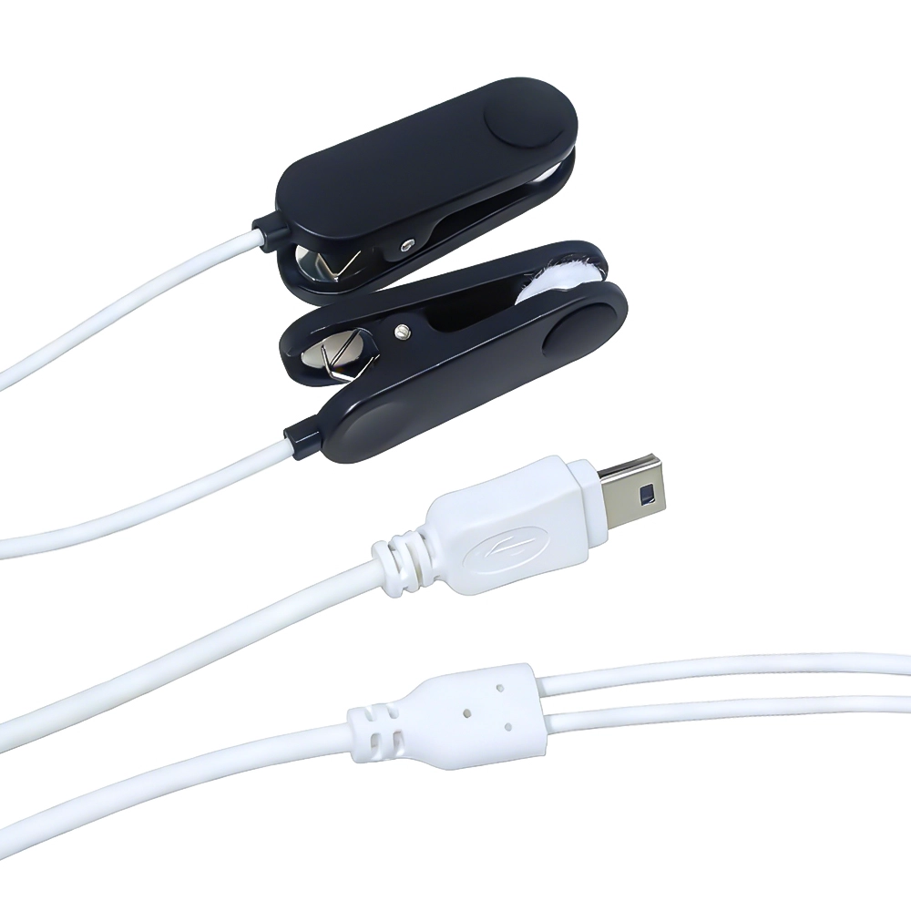 중국 물리 치료 케이블용 ABS 폼이 있는 2개의 리드 검정색 이어 클립에 대한 맞춤형 미니 USB 커넥터 | ISO13485 케이블 공급업체 제조업체