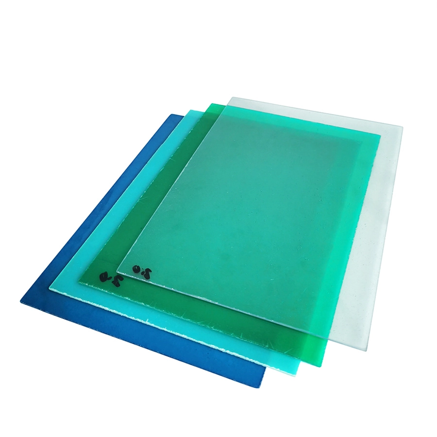 China Panel Bumbung Gentian Kaca Rata 1-5mm Skylight Lutsinar FRP Untuk Loji Perindustrian Kimia pengilang